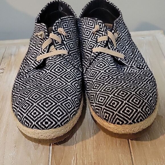 Patara Taj Black Nomad Geometric Lace Up Shoes Mens Size 8 - Picture 4 of 10